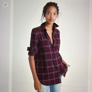 Madewell Flannel Classic Ex-Boyfriend Shirt in Jensen Plaid - Size XL